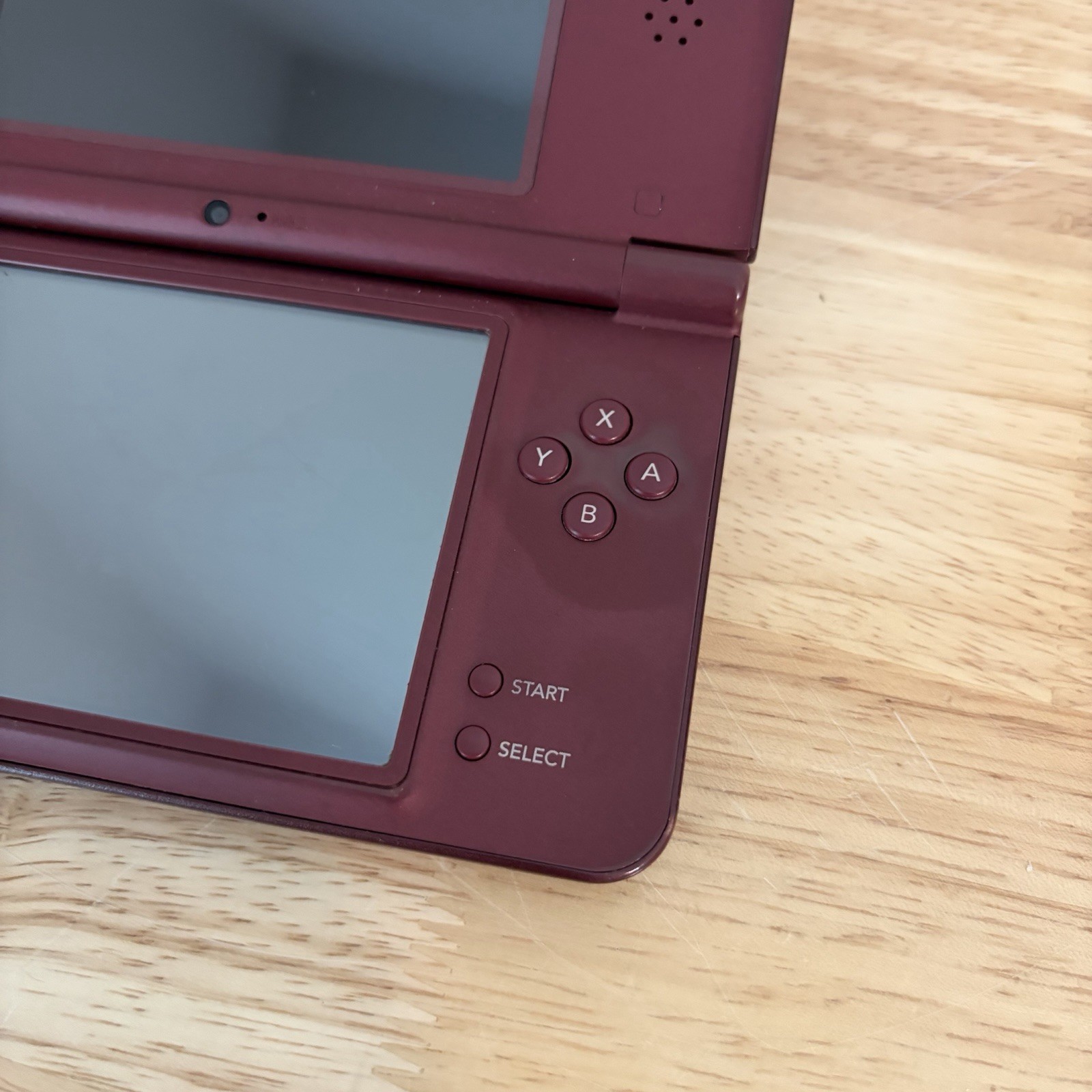 Nintendo DSi XL Console Red Burgundy Working – Dark Top Screen Edges See Photos