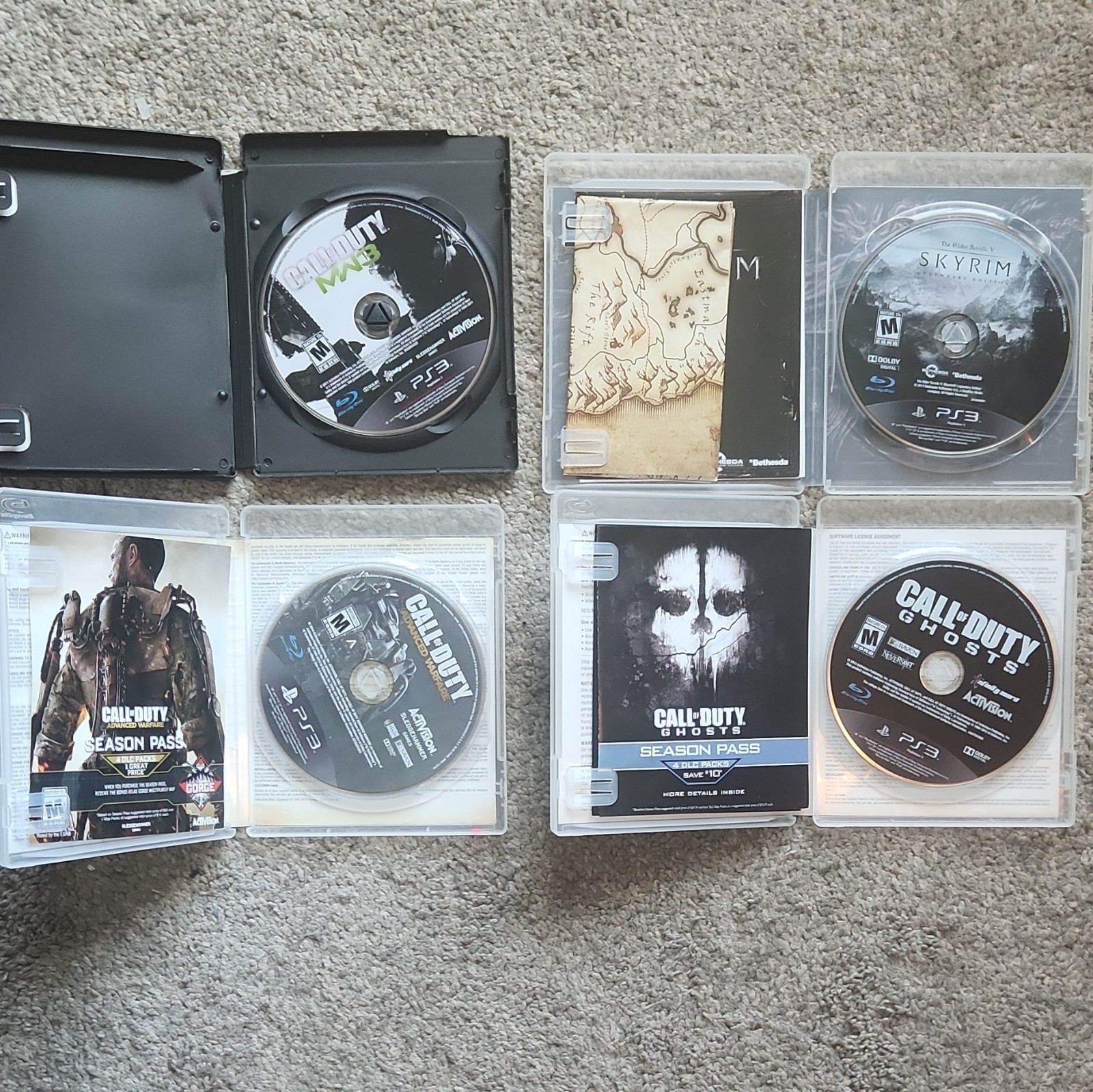 Sony PlayStation PS3 Games Lot 16 Games COD, Ops II, Skyrim + Most Have Manuals!
