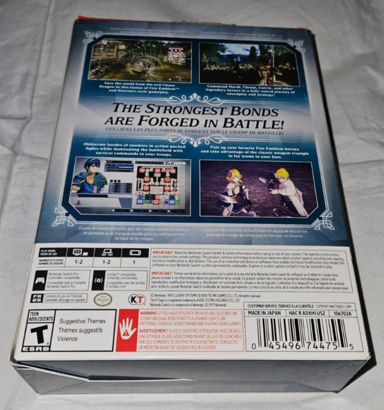 Nintendo Switch Fire Emblem Warriors Speical Edition NO GAME Card Set Poster CD