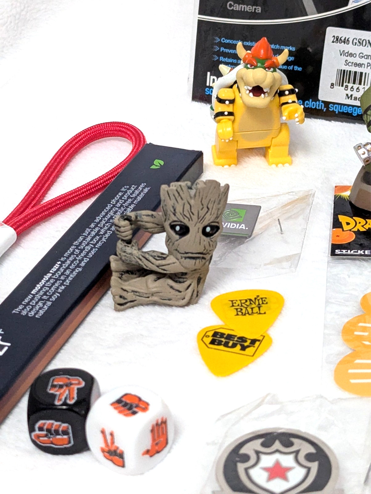 Gaming Collectibles Lot Nintendo Fallout Funko Pins Figures Lanyards Stickers