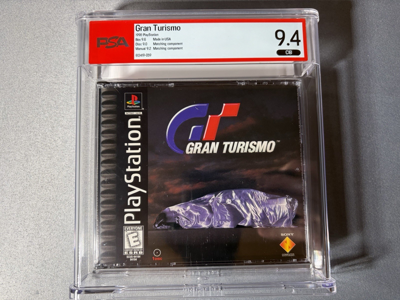 Gran Turismo PlayStation PS1 Game Complete PSA 9.4