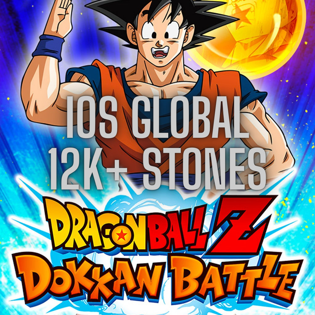ACCOUNT IOS GLOBAL DRAGON BALL DOKKAN BATTLE 12000 STONES INSTANT DELIVERY