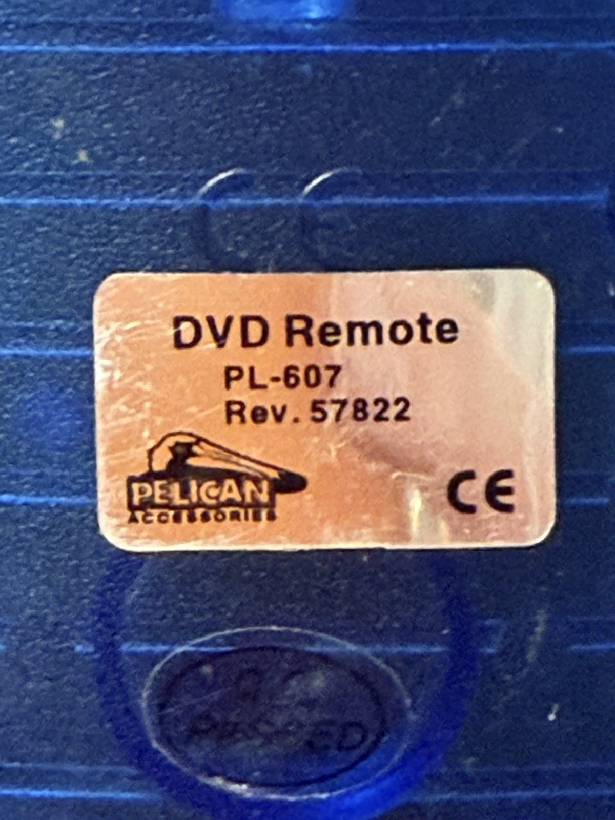 Pelican PS2 DVD Remote Control Blue Translucent PL-609 PL-607 TESTED WORKS