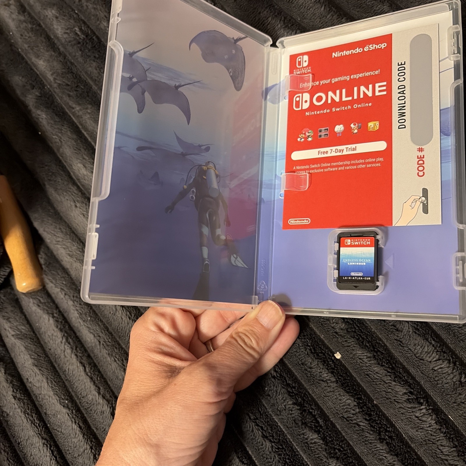 Endless Ocean Luminous Nintendo Switch Game Case Adult Owned Played Once