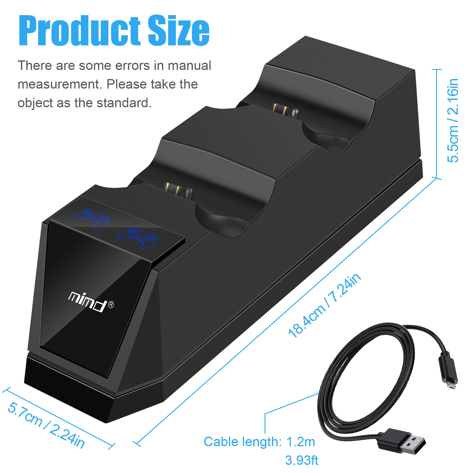 Dual Fast Charger Dock Station Charging Stand For PS4 PlayStation 4 Controller