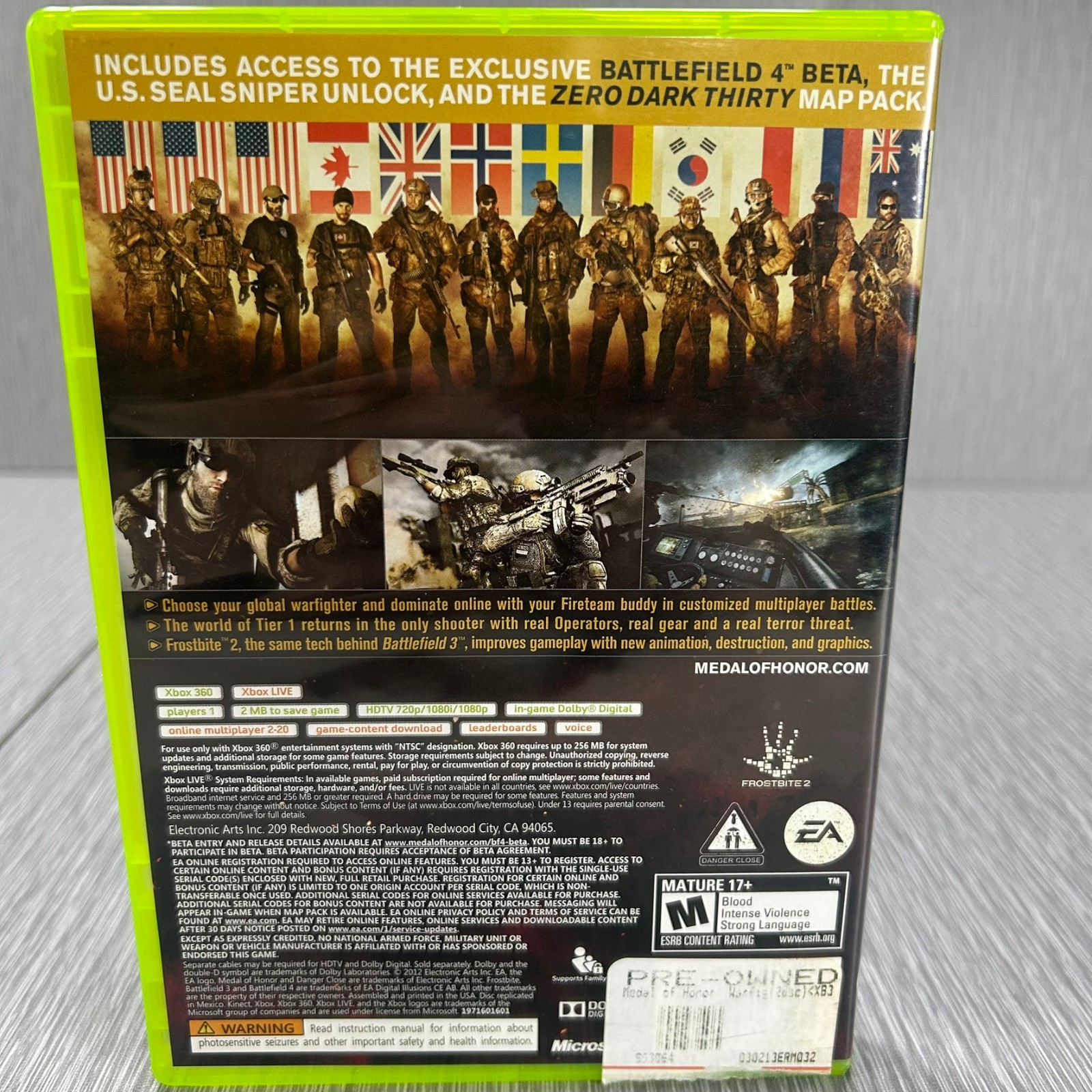 Medal of Honor: Warfighter — Limited Edition (Microsoft Xbox 360, 2012)