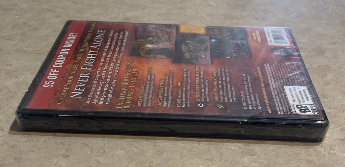 Warhammer Online: Age of Reckoning Pre-Release Bonus Edition PC DVD-ROM – Sealed