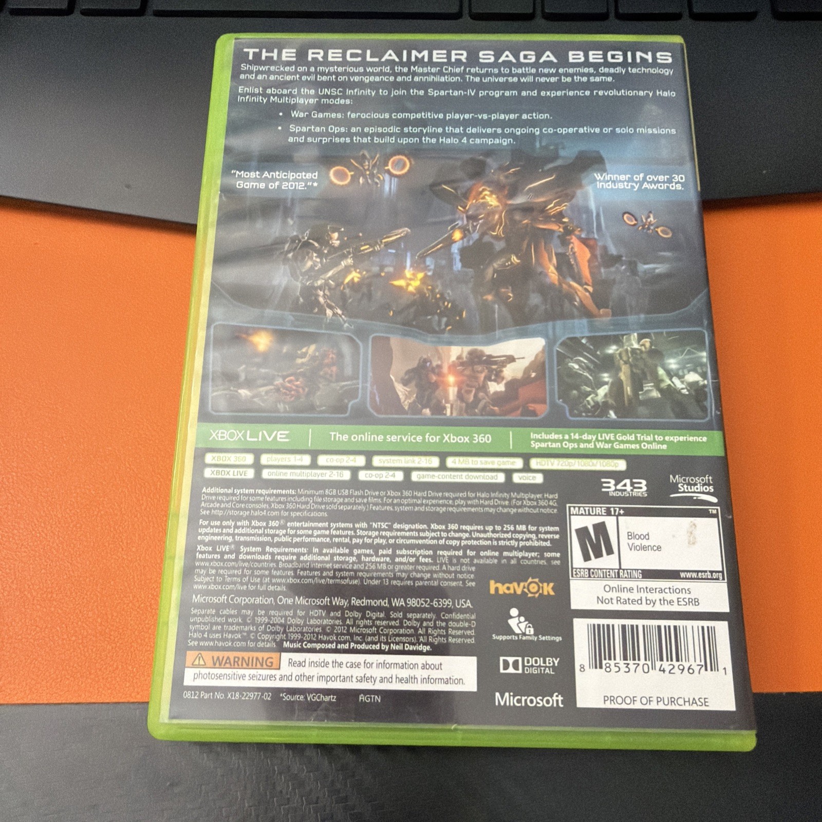 Halo 4 (Microsoft Xbox 360, 2012) – Tested & Working, 2 Discs, No Manual