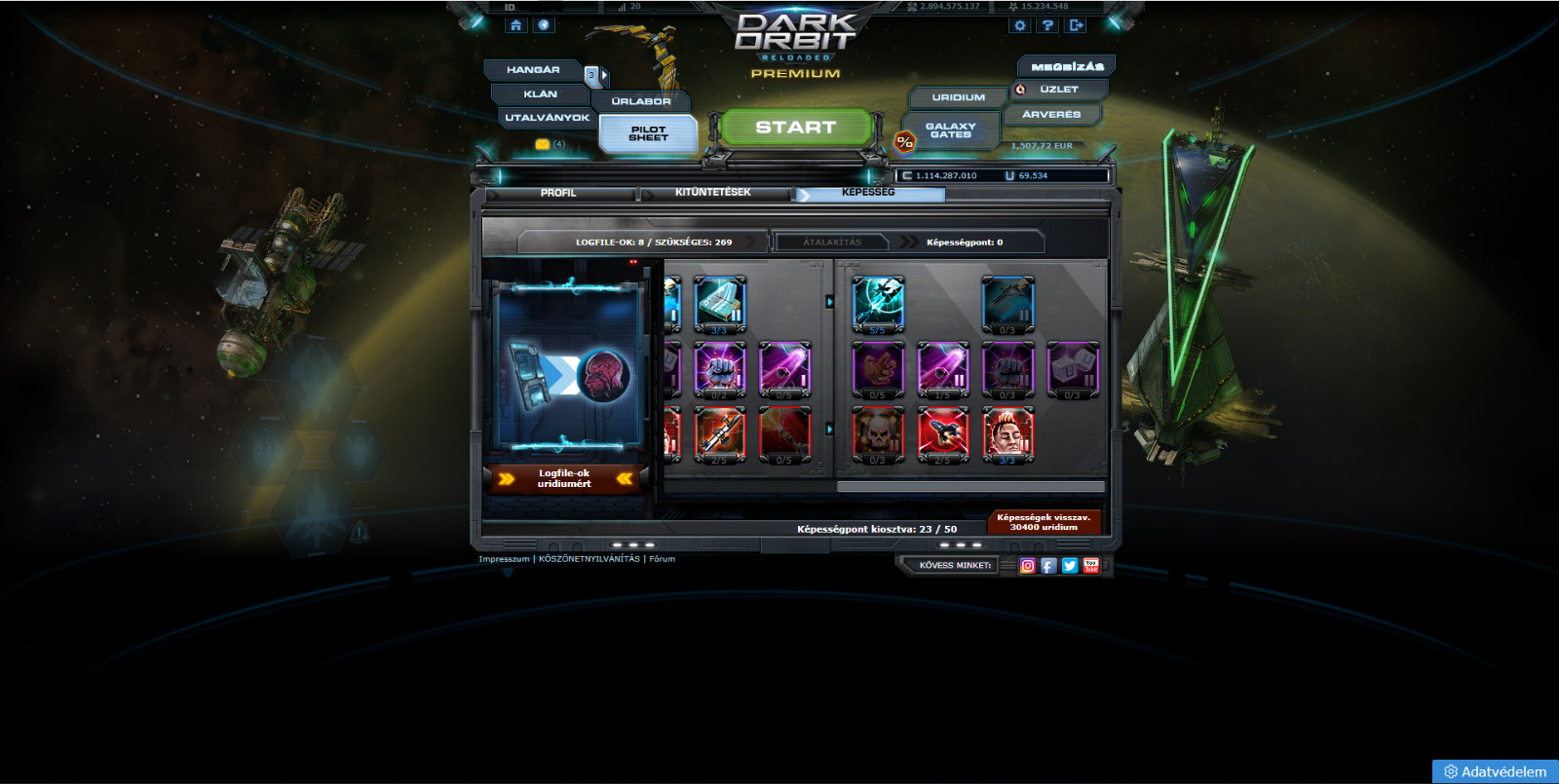 Darkorbit HU1 /LVL20/FULL LF-4/APIS