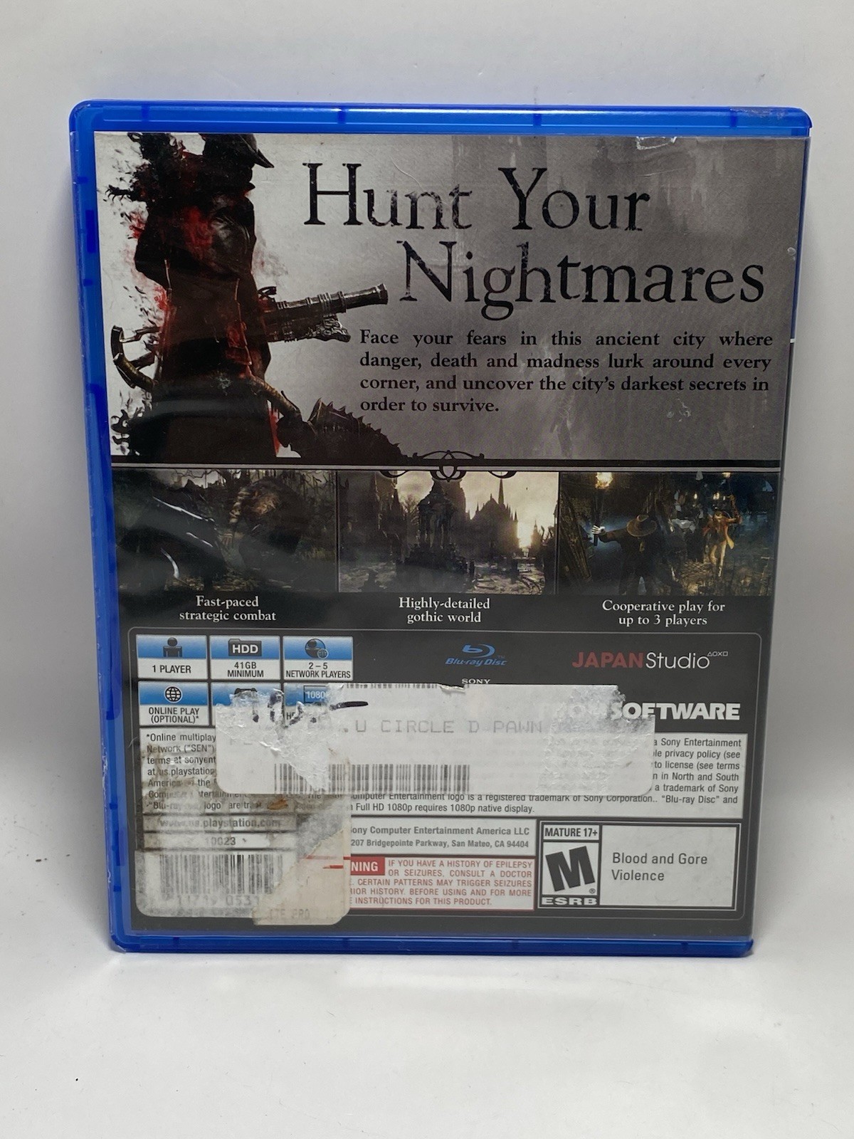 Bloodborne (PlayStation 4, 2015) Fromsoftware Brutal Single Player Game