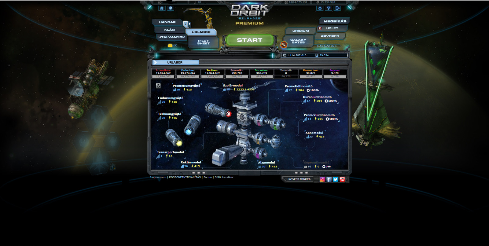 Darkorbit HU1 /LVL20/FULL LF-4/APIS