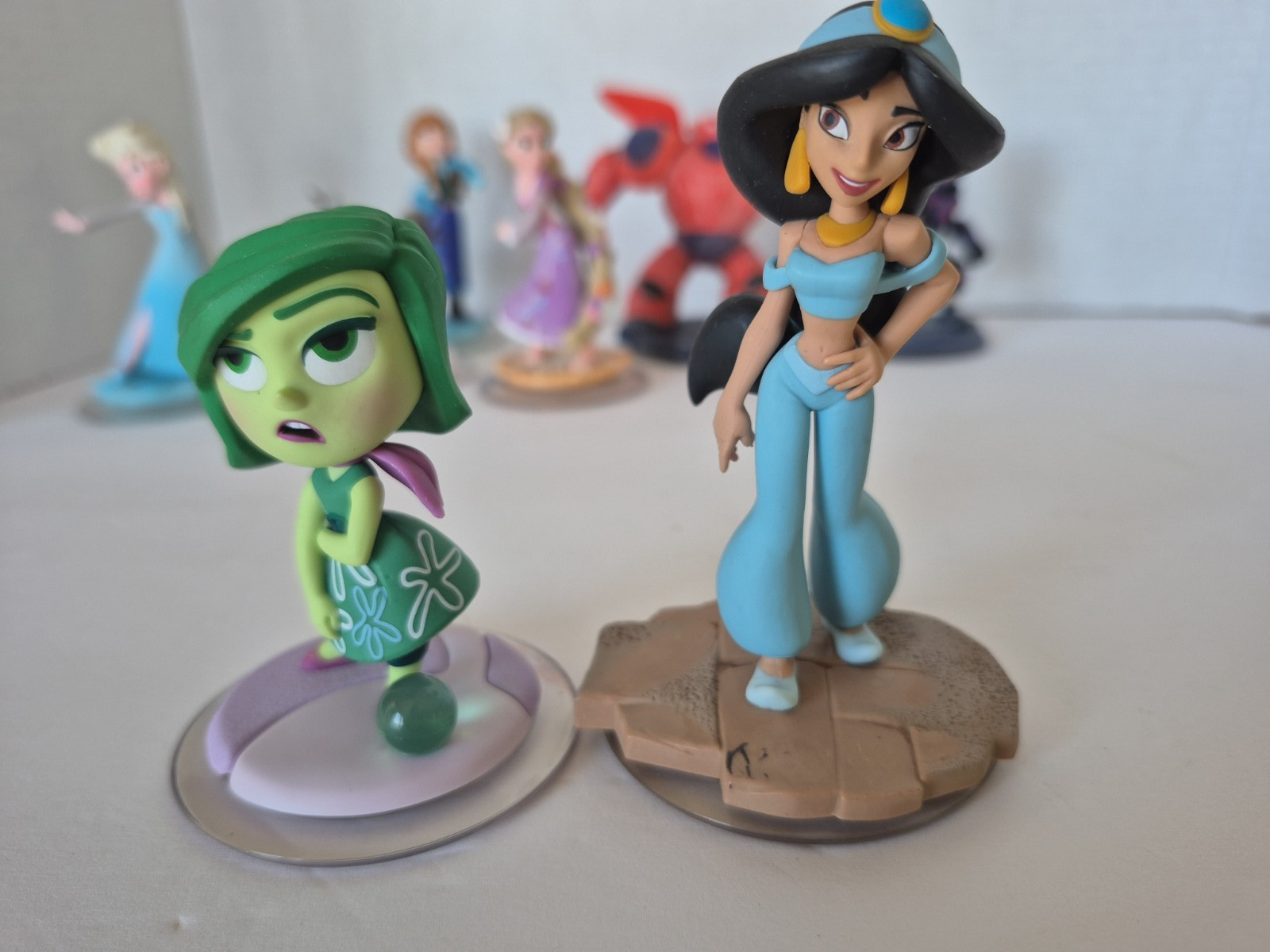 Disney Infinity Figure Frozen Jack Big Hero Tangled Jasmine Power Discs Lot