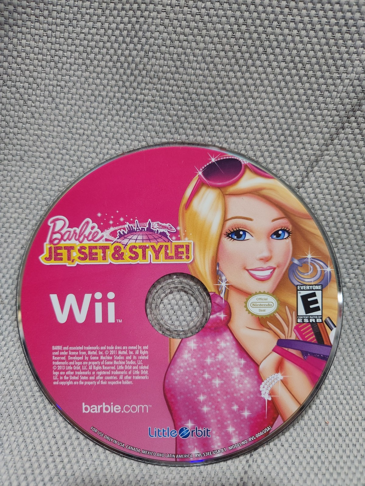 Barbie Jet Set & Style Nintendo Wii Disc Only Tested Working