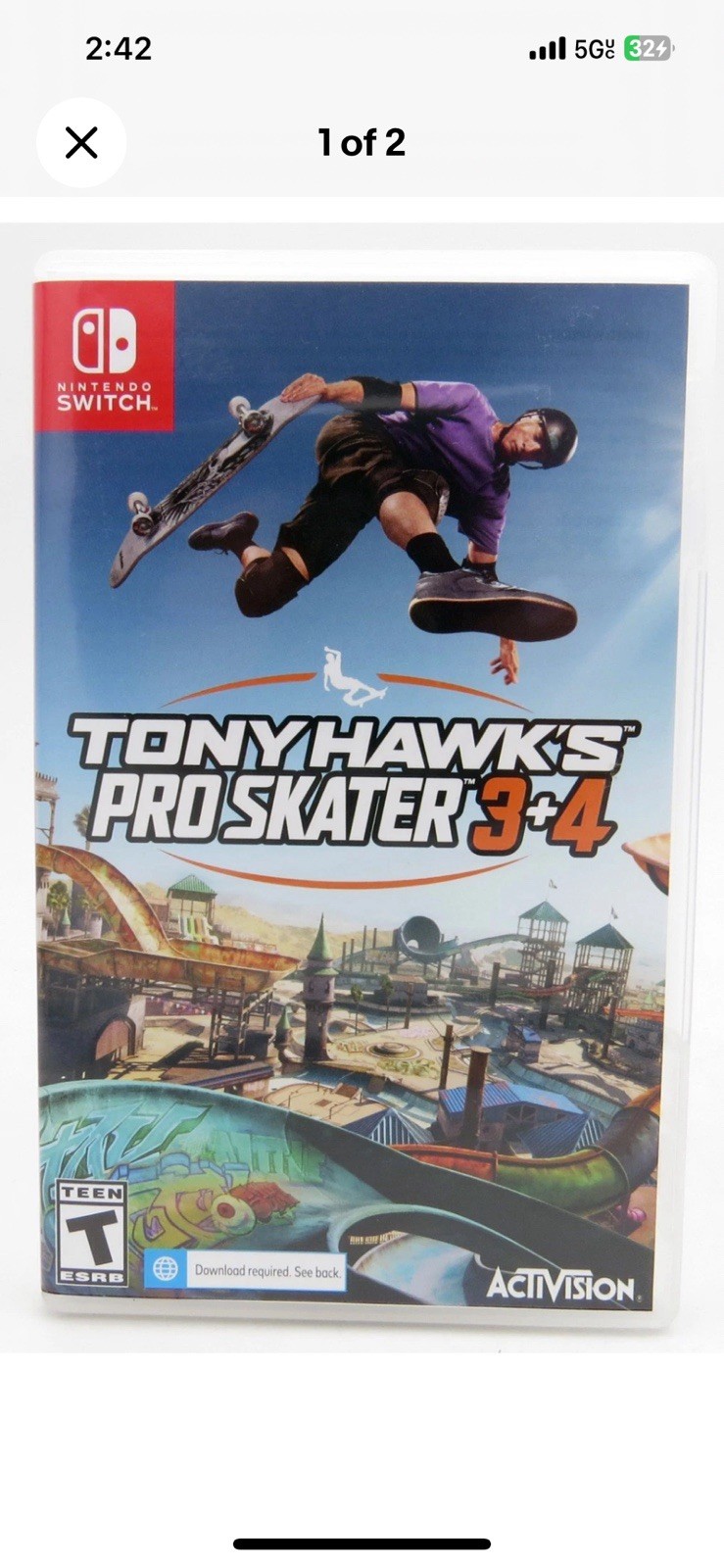 Tony Hawk Pro Skater 3+4 – Nintendo Switch Code in Box