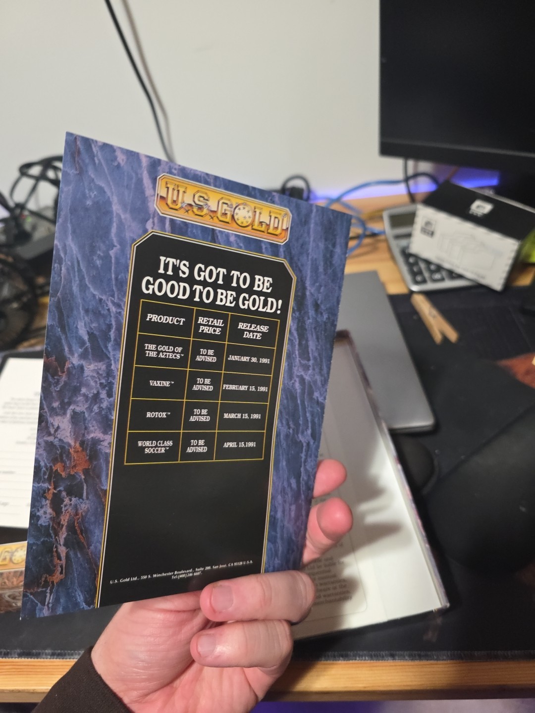 THE GOLD OF THE AZTECS GAME By US GOLD For Amiga 500 2000 CIB
