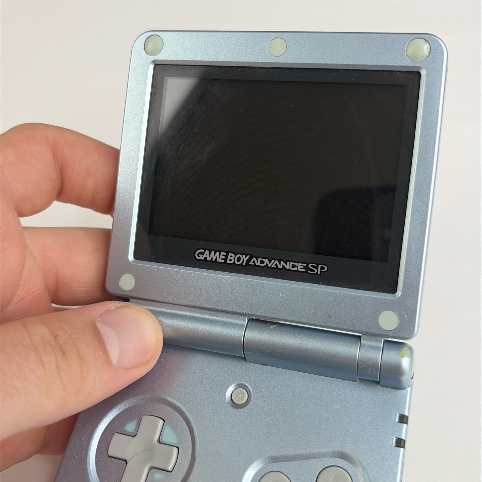 For Repair! Nintendo Game Boy Advance SP Has 101 Pearl Blue GBA SP – US Model