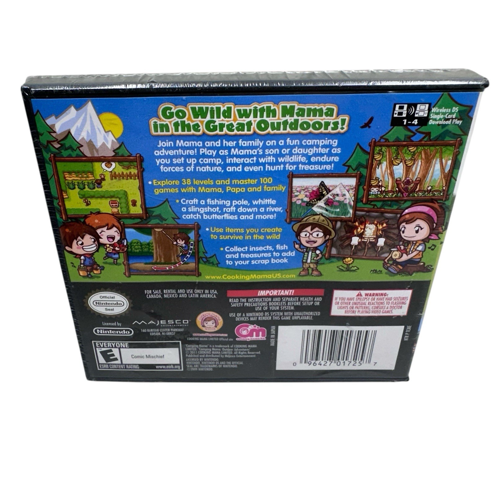 Camping Mama Outdoor Adventures Nintendo DS New Sealed Some Rips On The Plastic
