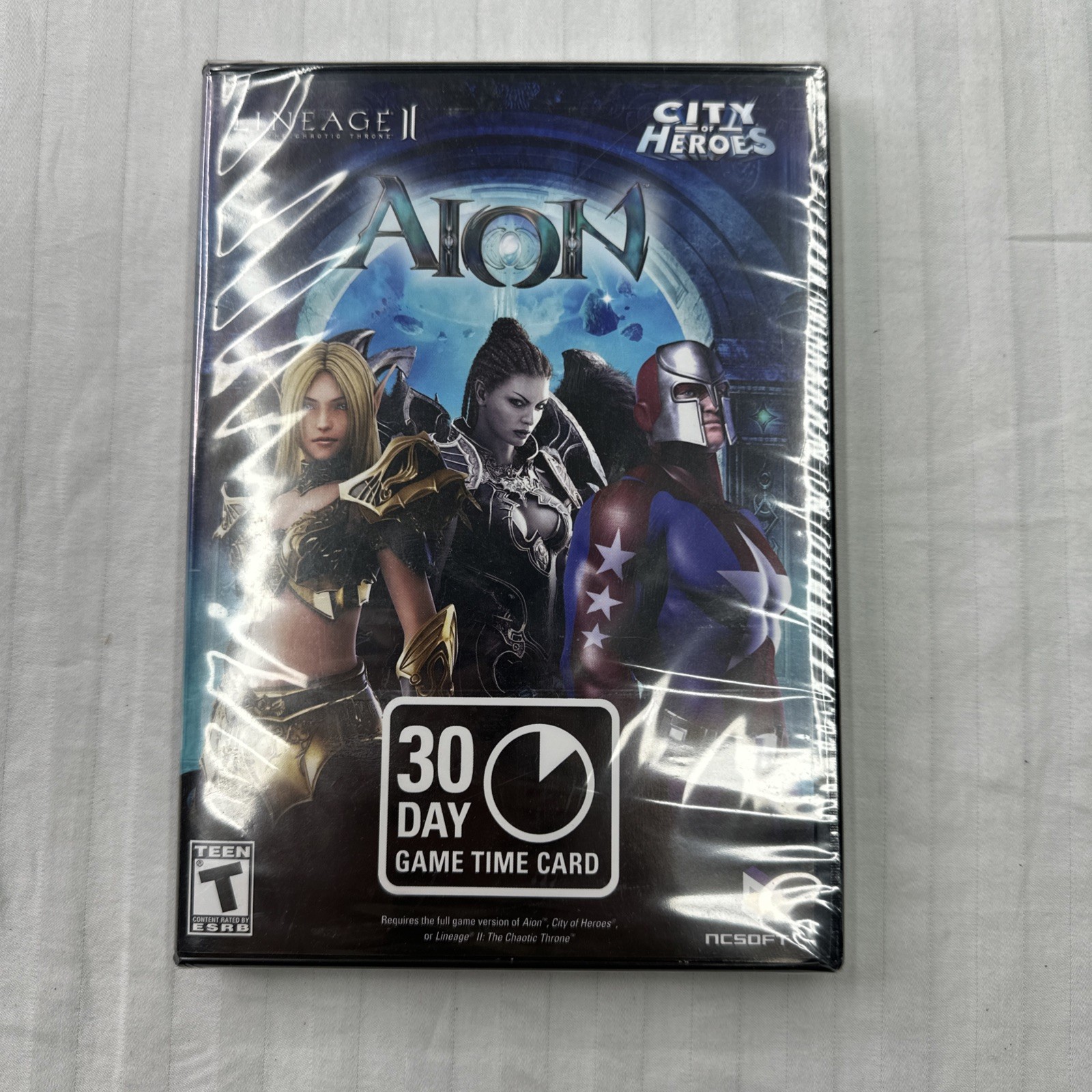 Aion Lineage 2 And City Of Hero’s 30 Day Game Time Card Sealed