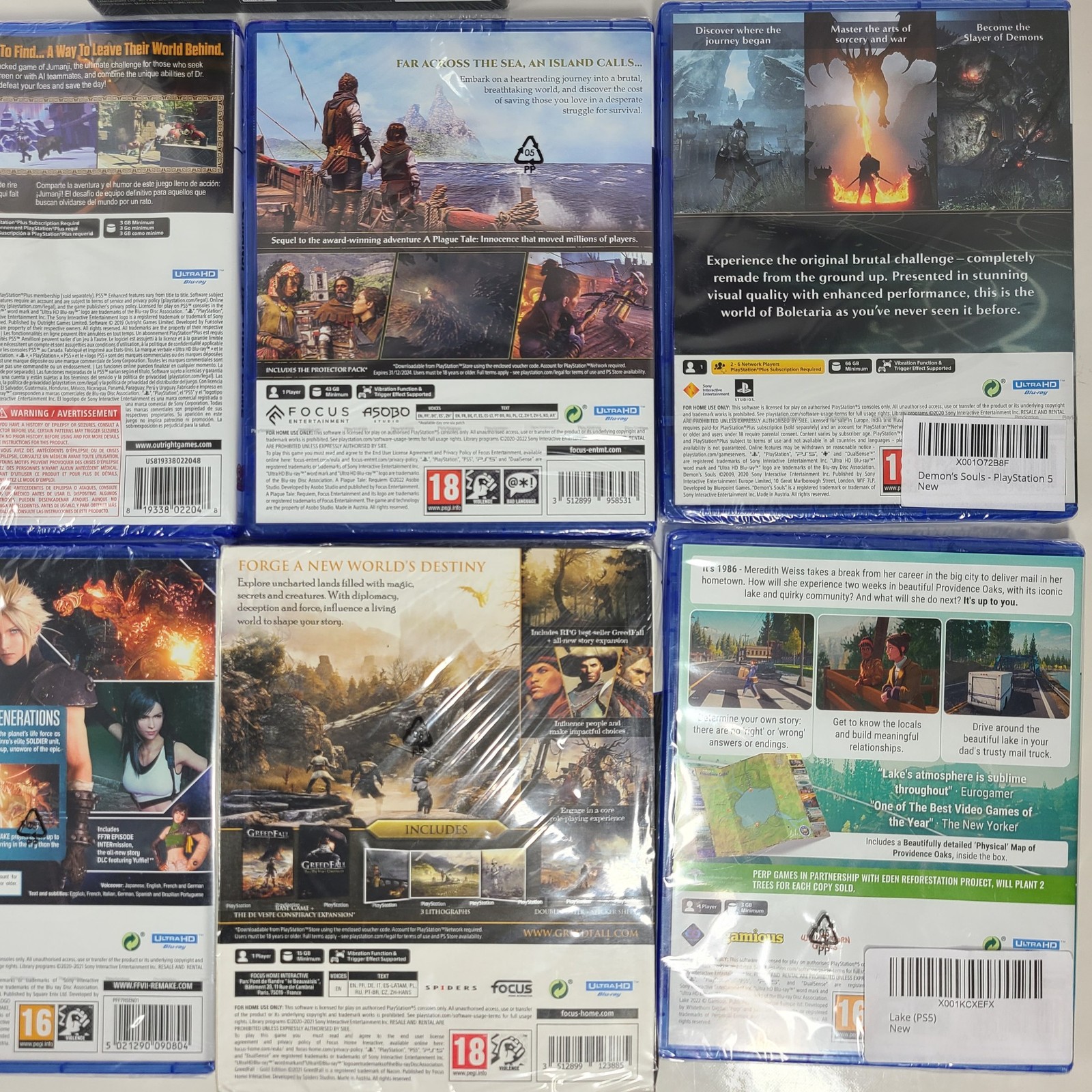 9 x Bundle PS5 PlayStation 5 Ascent Greedfall Lake Final Fantasy CIB Sealed