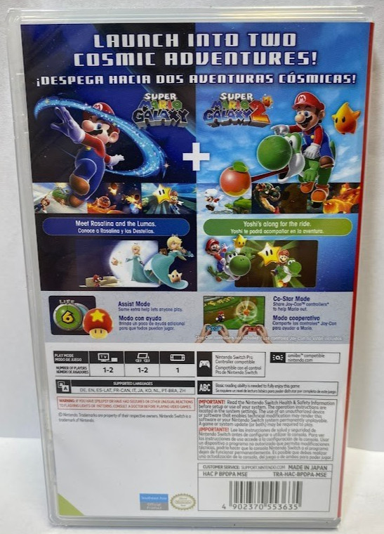 Super Mario Galaxy + Super Mario Galaxy 2 (Multi-Language) Switch New [2025]