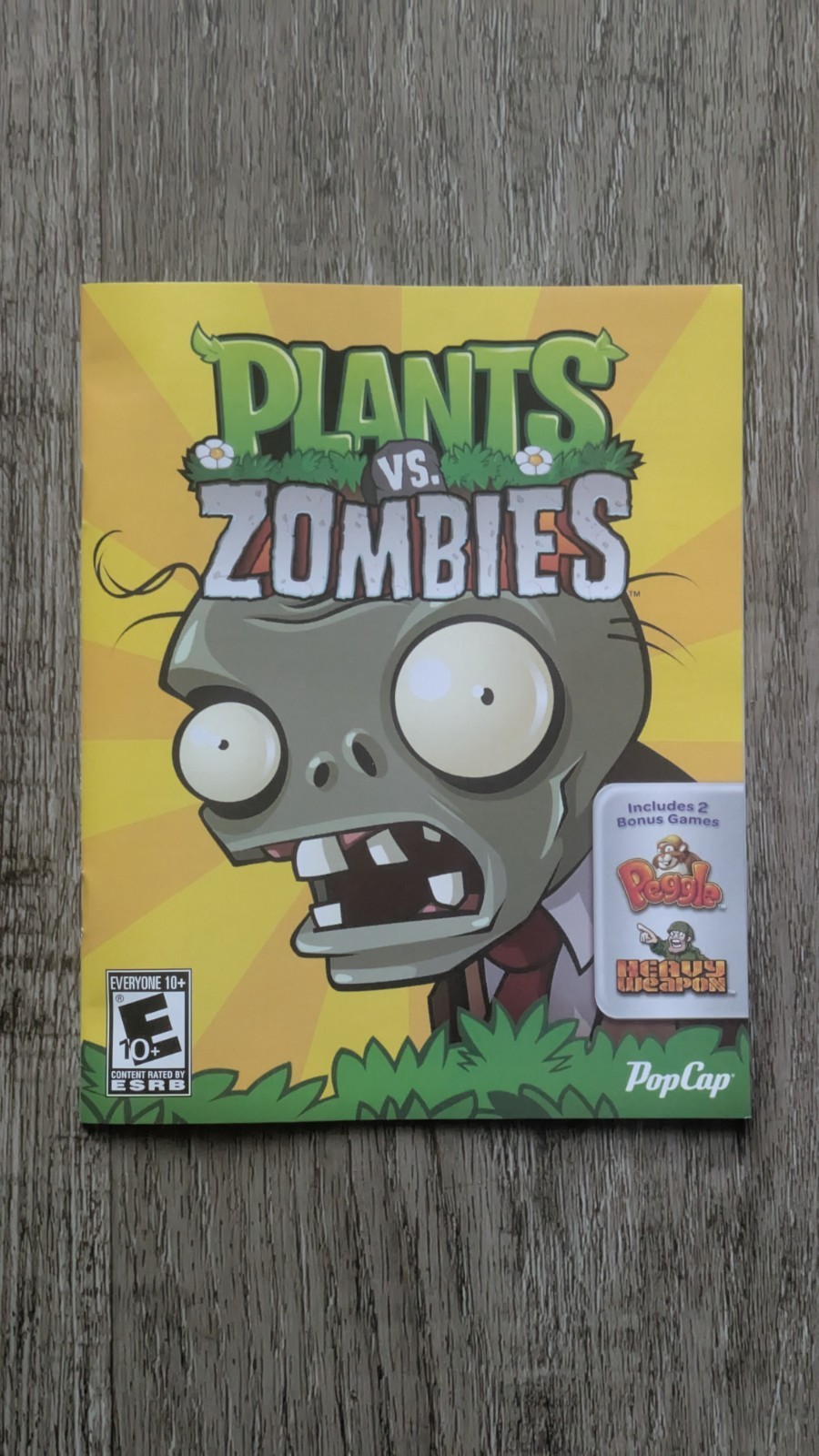 PLANTS VS ZOMBIES – PLAYSTATION 3 PS3 – INSTRUCTION MANUAL