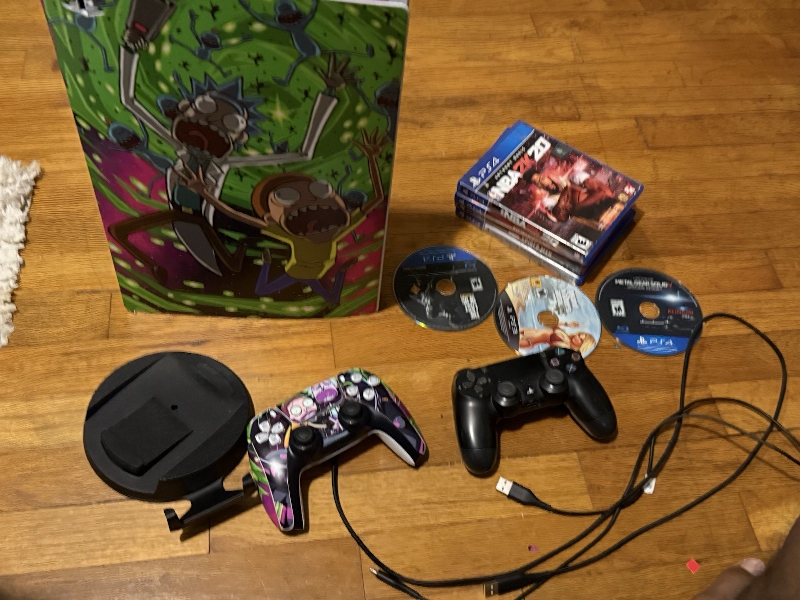 Custom Rick And Morty Sony PlayStation 5 Standard Edition With All Accessories.