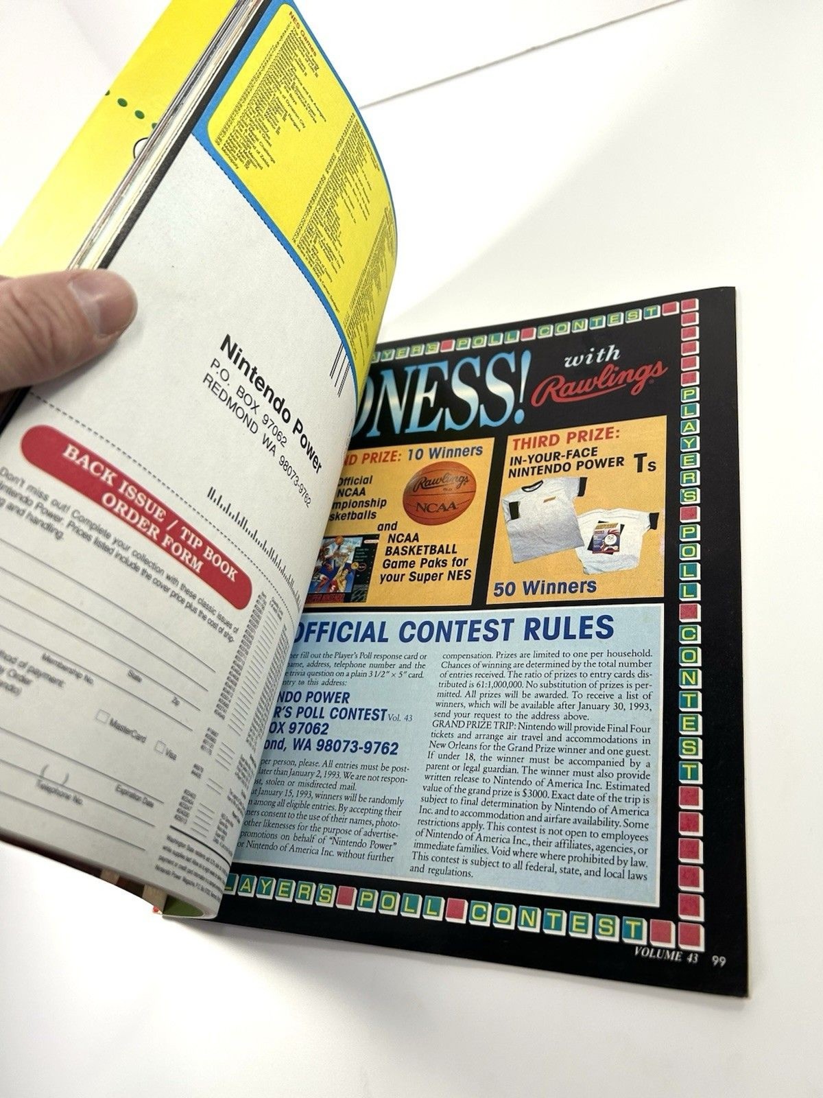 Nintendo Power Magazine Volume 43 December 1992 Road Runner W/ Poster See Notes