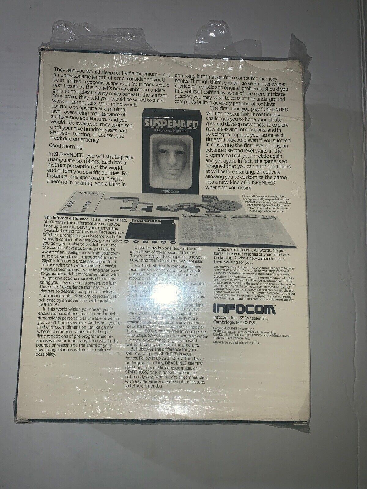 Very Rare NEW OTHER Infocom Suspended A Cryogenic Nightmare OPEN BOX PC