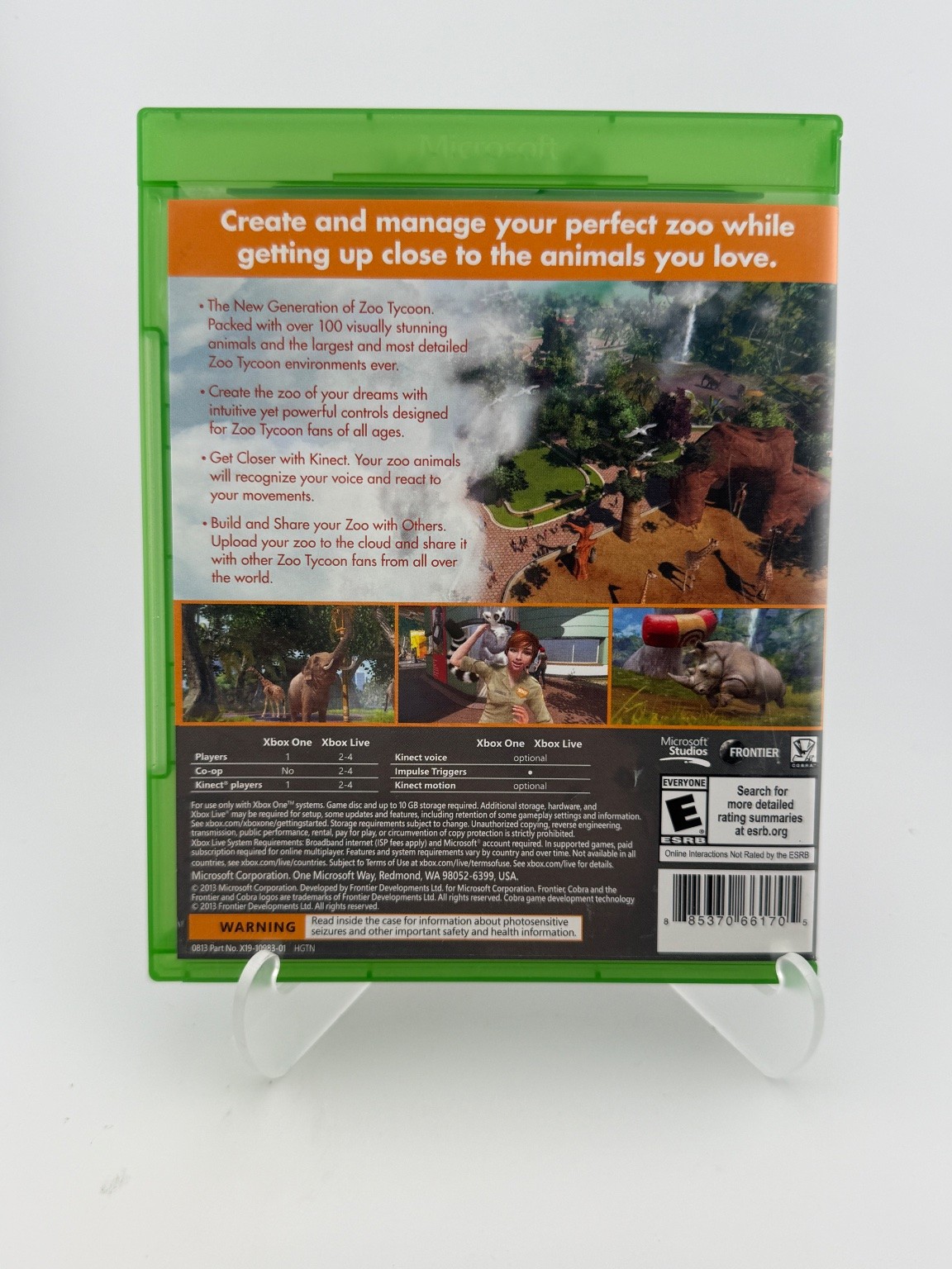 Zoo Tycoon Xbox One Video Game Simulation Management Kinect Online