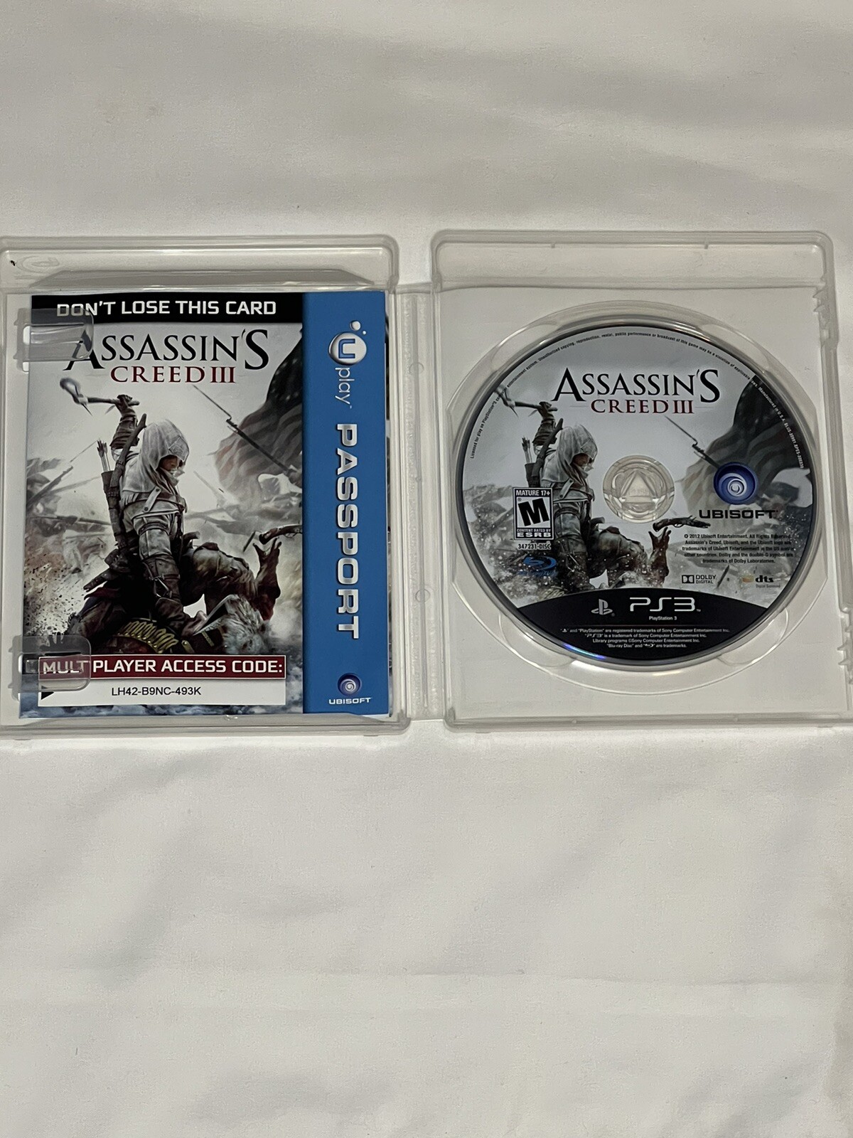 Assassin’s Creed III (Sony PlayStation 3, 2012) – Complete w/ Manual
