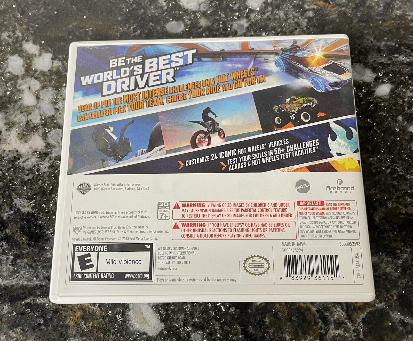 Hot Wheels: World’s Best Driver (Nintendo 3DS, 2013) COMPLETE CIB NICE!!