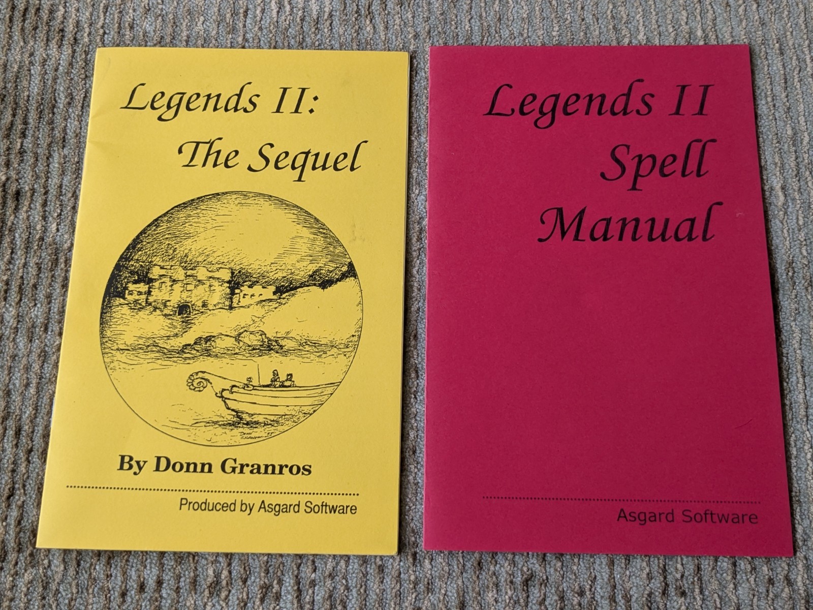 Rare TI-99/4a LEGENDS II THE SEQUEL Asgard 5.25″ Disk Software GRANROS Manuals