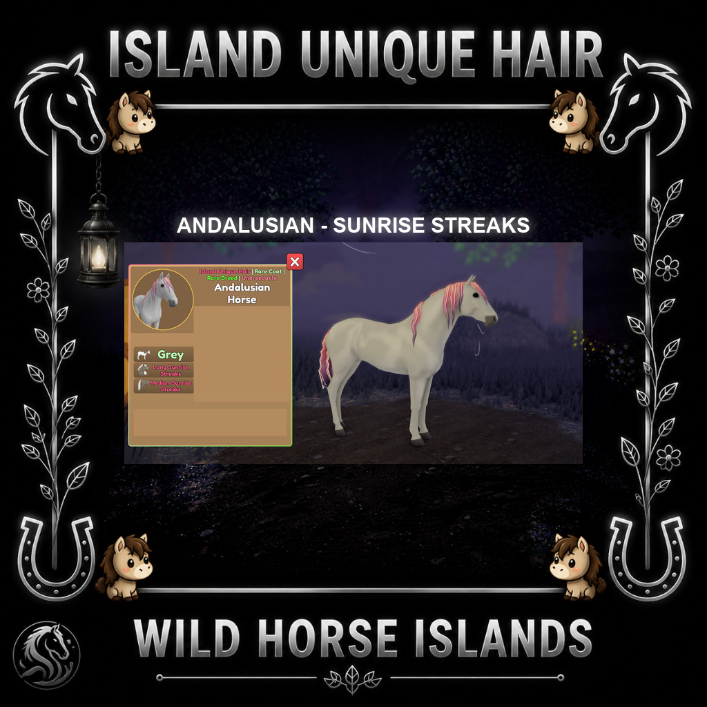 Wild Horse Islands – Andalusian Rcs Horse IUH Island Unique Hair Choose Hair