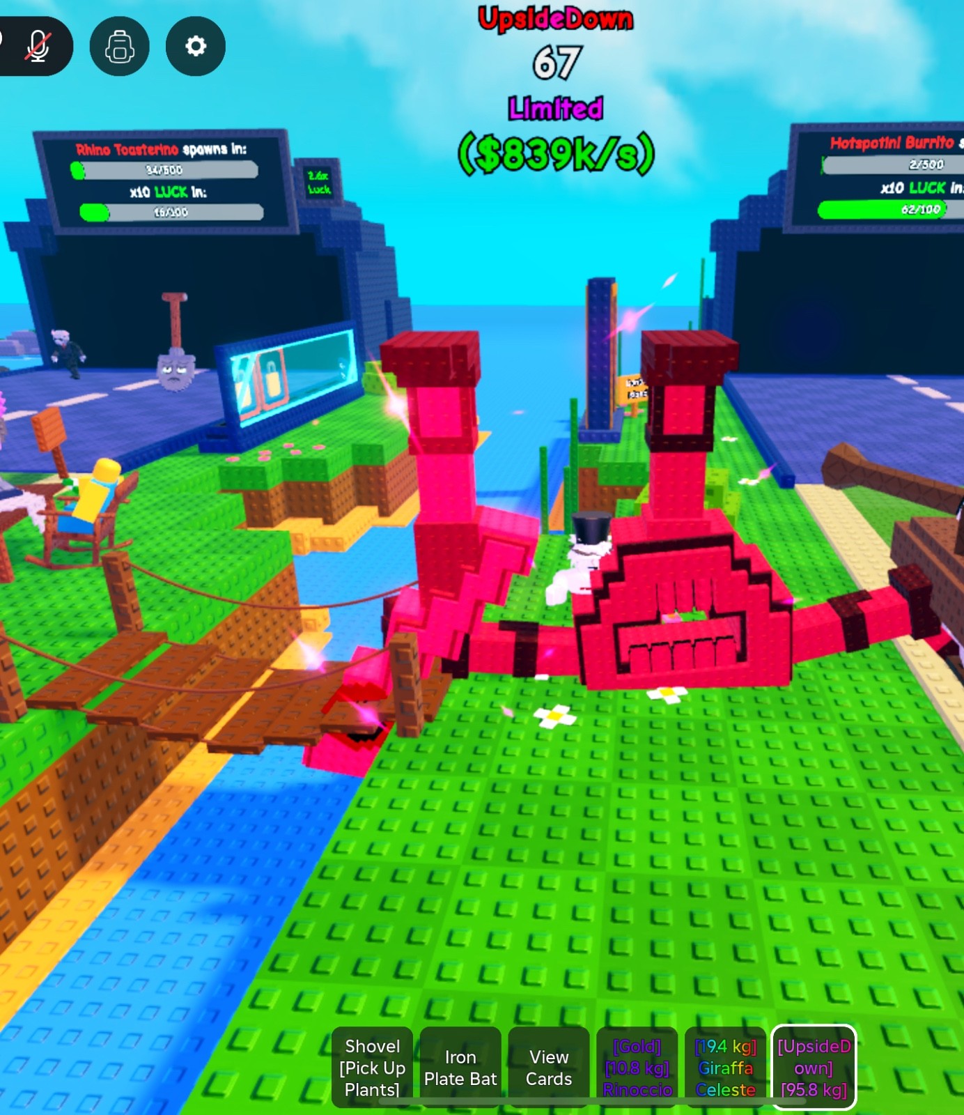 67 upside down pvs plants vs brainrots (limited brainrot) roblox