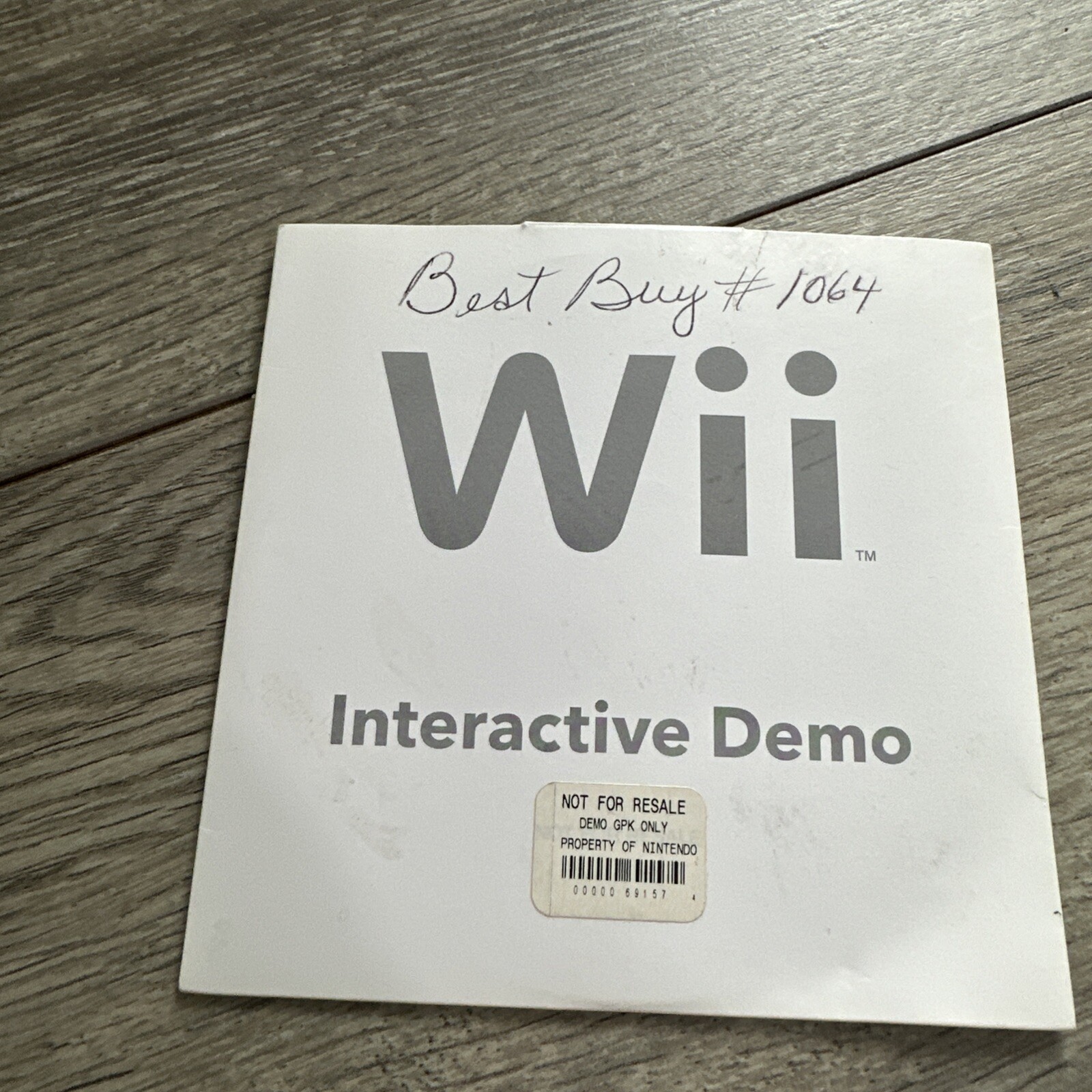 Wii Interactive Demo Disc Case Only Nintendo Not For Resale 00000 59157
