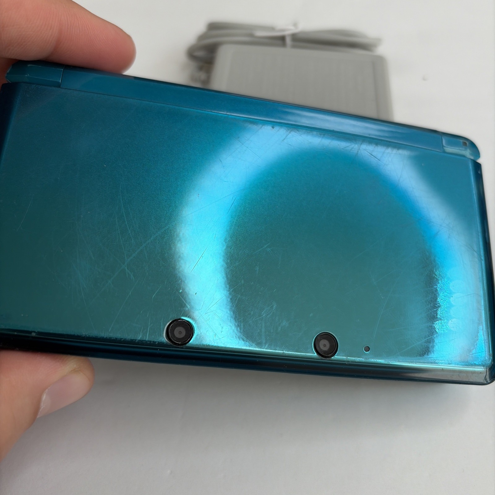 Nintendo 3DS System – Aqua Blue, Charger & Tested US Model