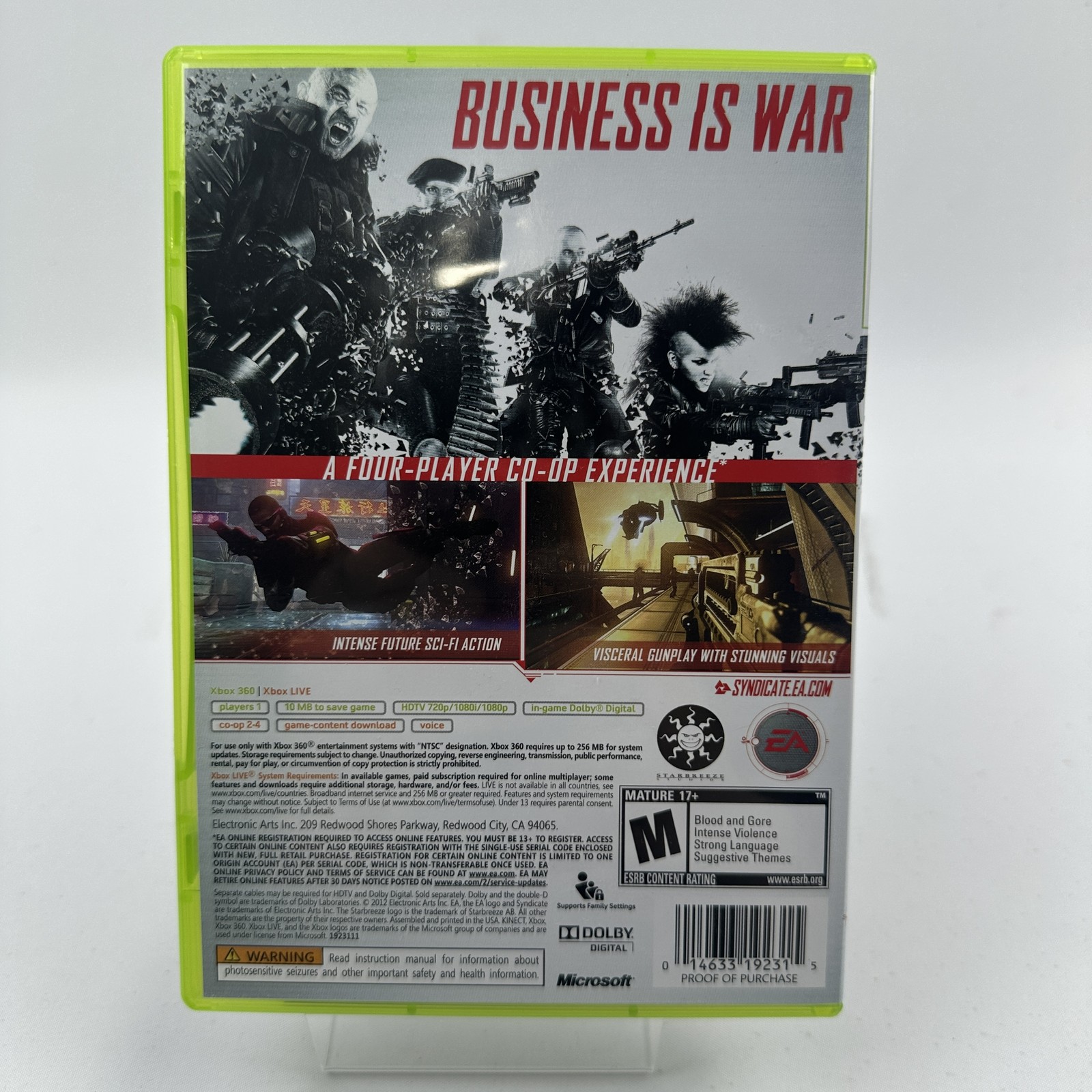 Syndicate (Microsoft Xbox 360, 1994) Complete In Box CIB