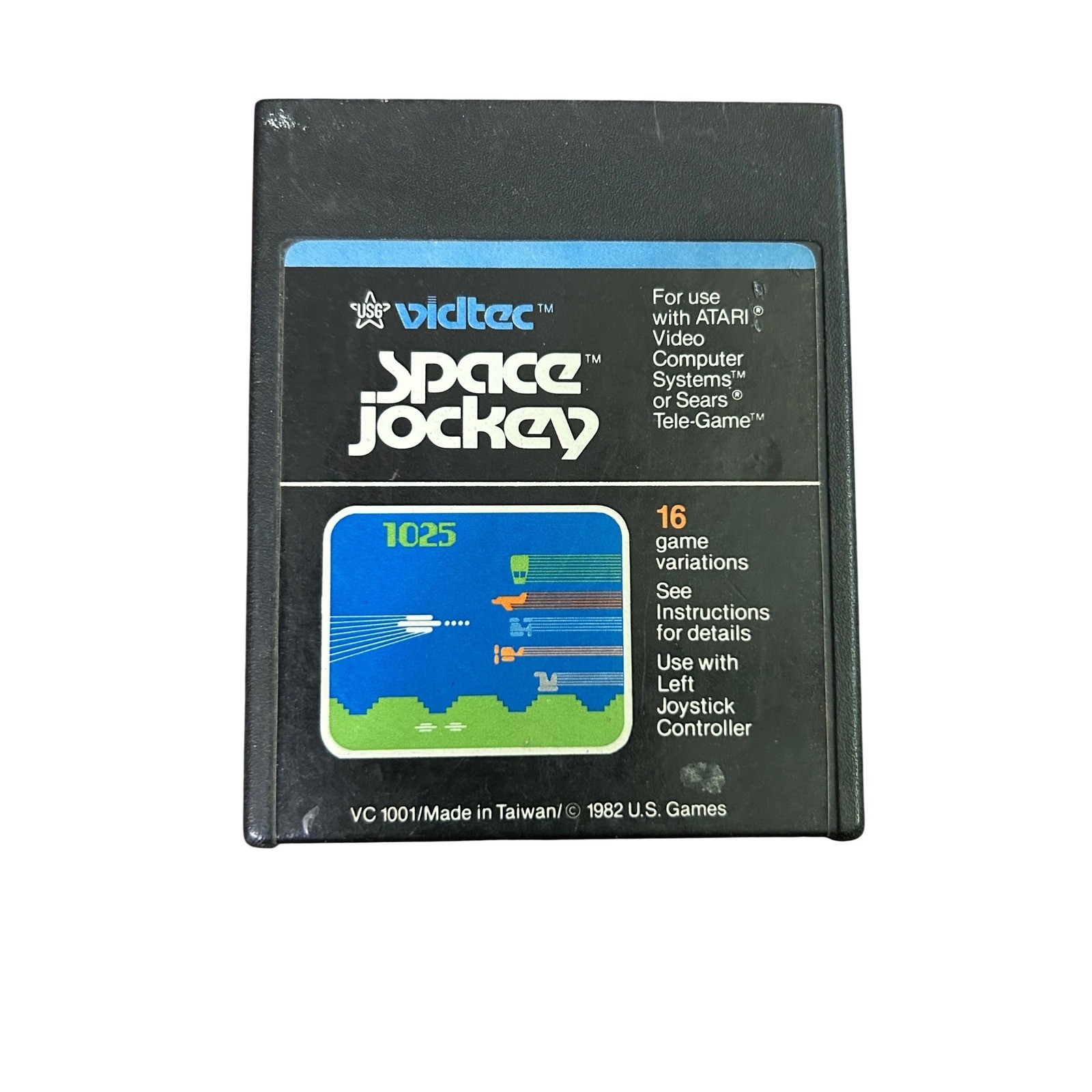 Space Jockey Atari 2600 Vidtec US Games 1982 VC1001 Retro Video Game Cartridge
