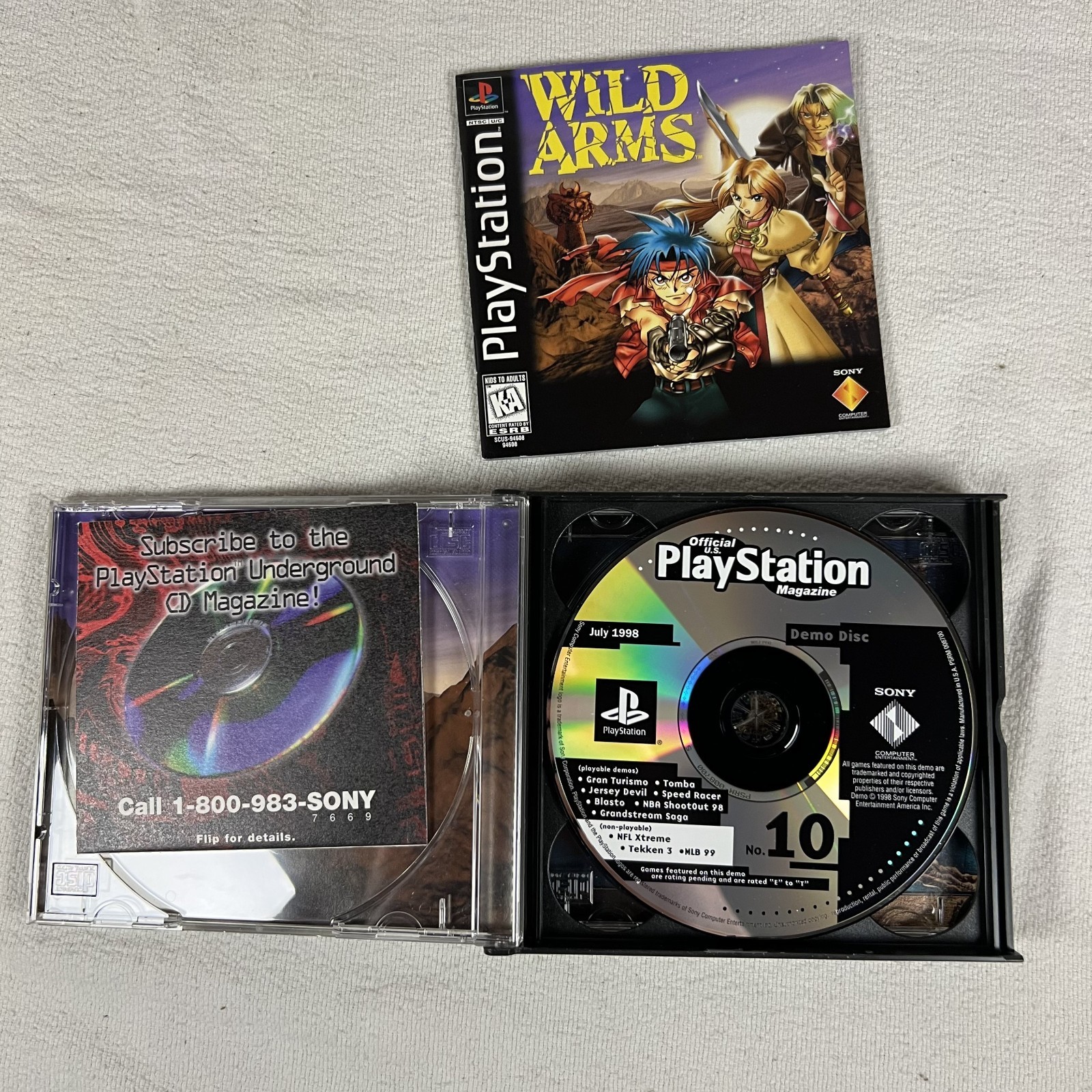 Wild Arms PS1 Sony PlayStation 1 Complete CIB Black Label Tested RPG