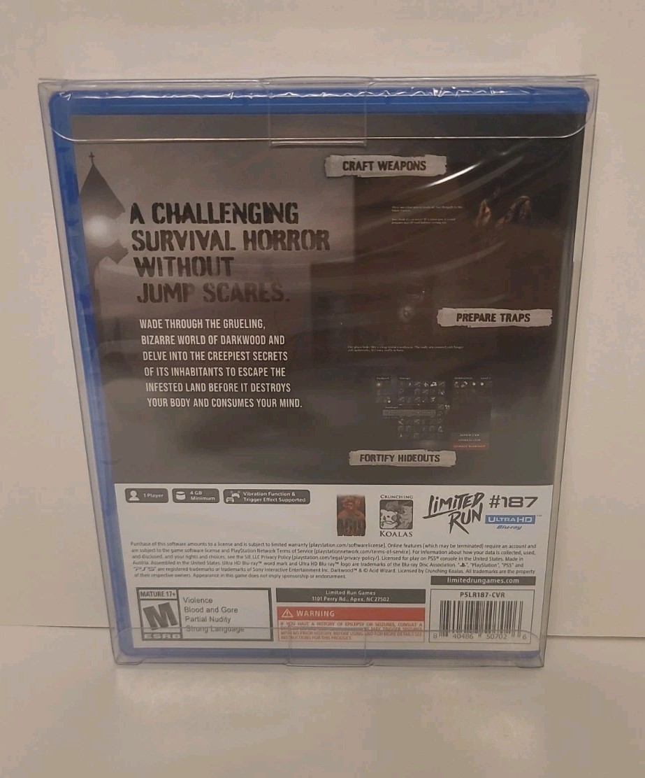 Darkwood PS5 LRG #187 Brand New Factory Sealed + Case Protector Ships In a Box