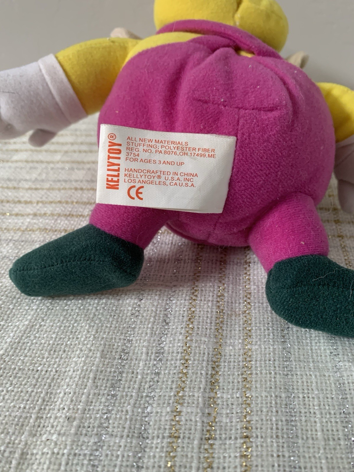 Vintage Nintendo Wario 2004 Kellytoy Plush 9 In Y2K Collectible Super Mario