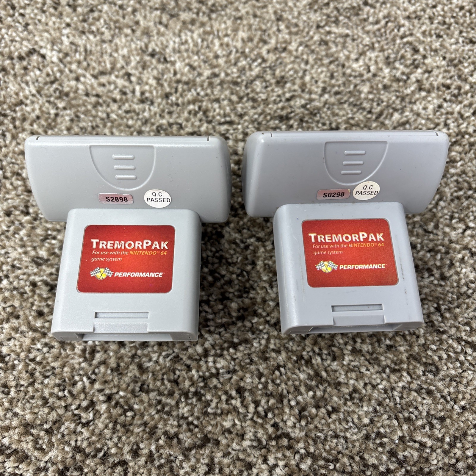 Performance Tremor Pak Plus Nintendo 64 N64 Lot Of 2 Tested