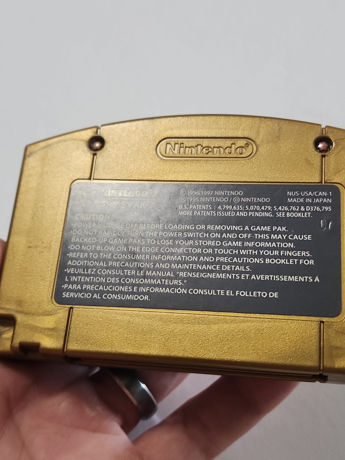 Legend of Zelda Majora’s Mask Gold Holographic N64 Tested Working Authentic