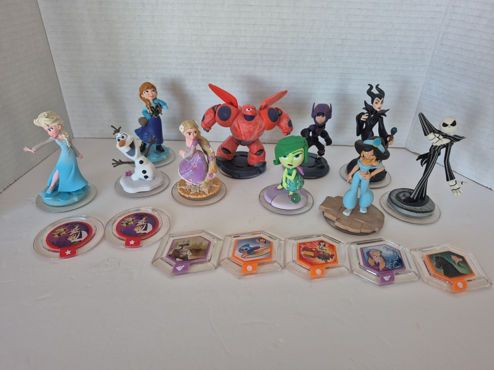 Disney Infinity Figure Frozen Jack Big Hero Tangled Jasmine Power Discs Lot