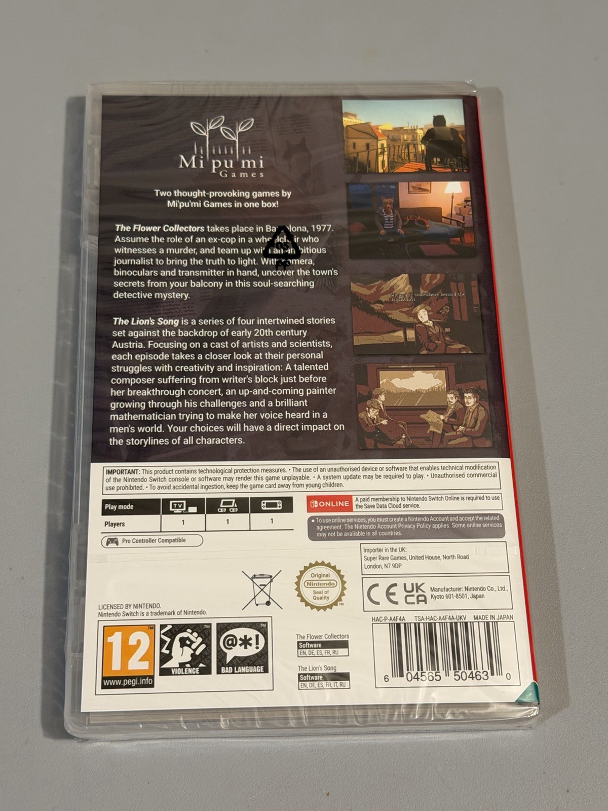 The Flower Collectors/The Lions Song Nintendo Switch Sealed Super Rare Games
