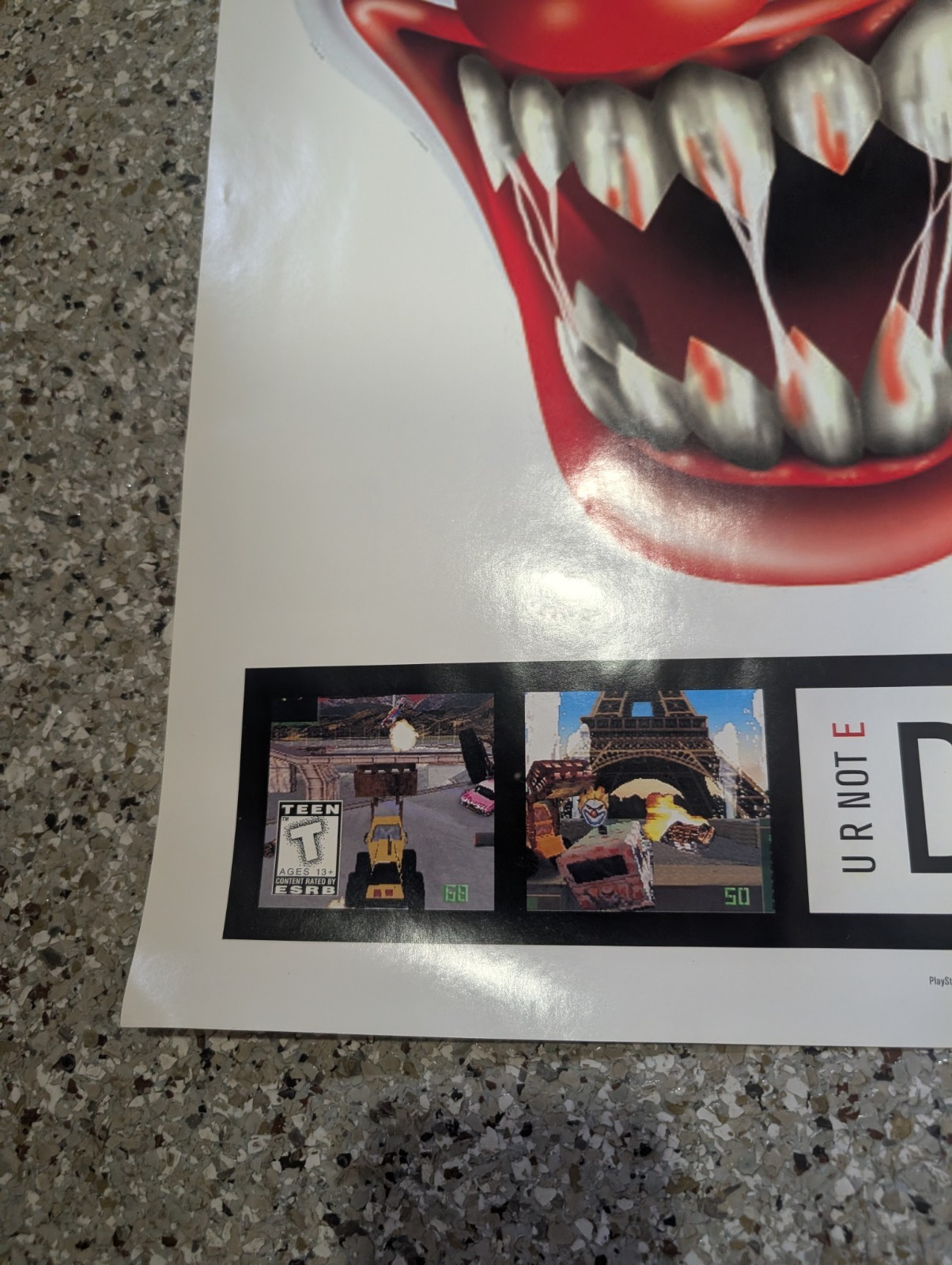 Twisted Metal 2 / 2 Xtreme Double Sided Poster Promo Very Rare PS1 22×28 In