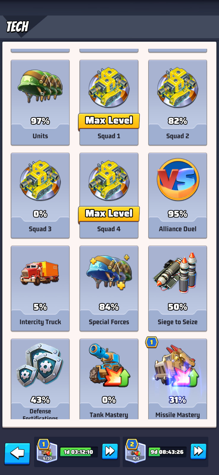 Last War Account Server 18XX VIP 16 rank 2 in THP server