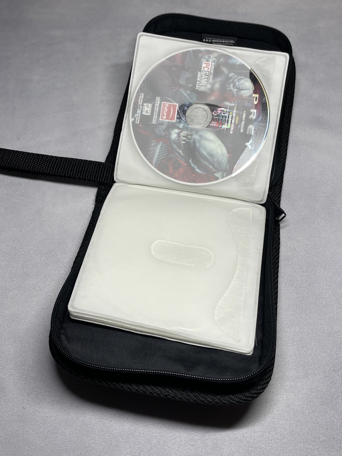 PC Gamer Demo CD Lot 15 Y2K 2000s Vintage Games Zippered Case
