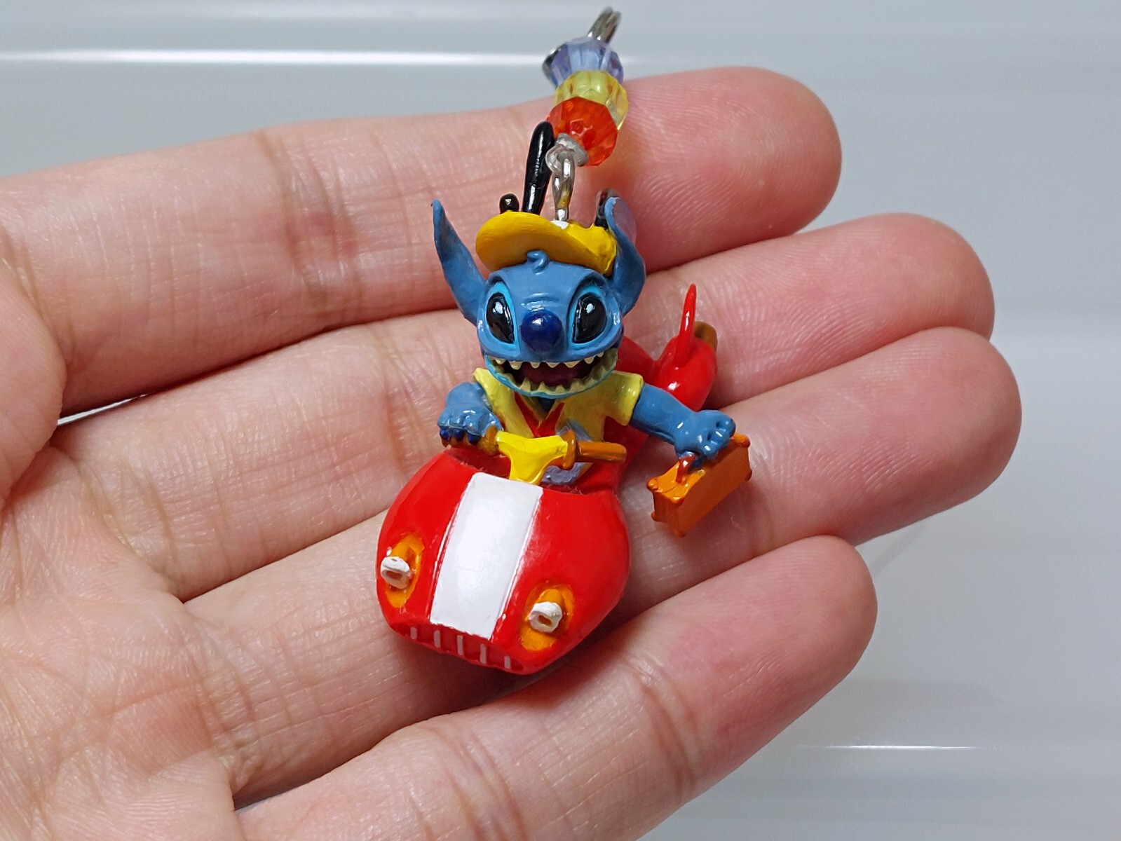 Lilo & Stitch Hovercraft Figure Strap Disney Toy Japan T03 0.8in