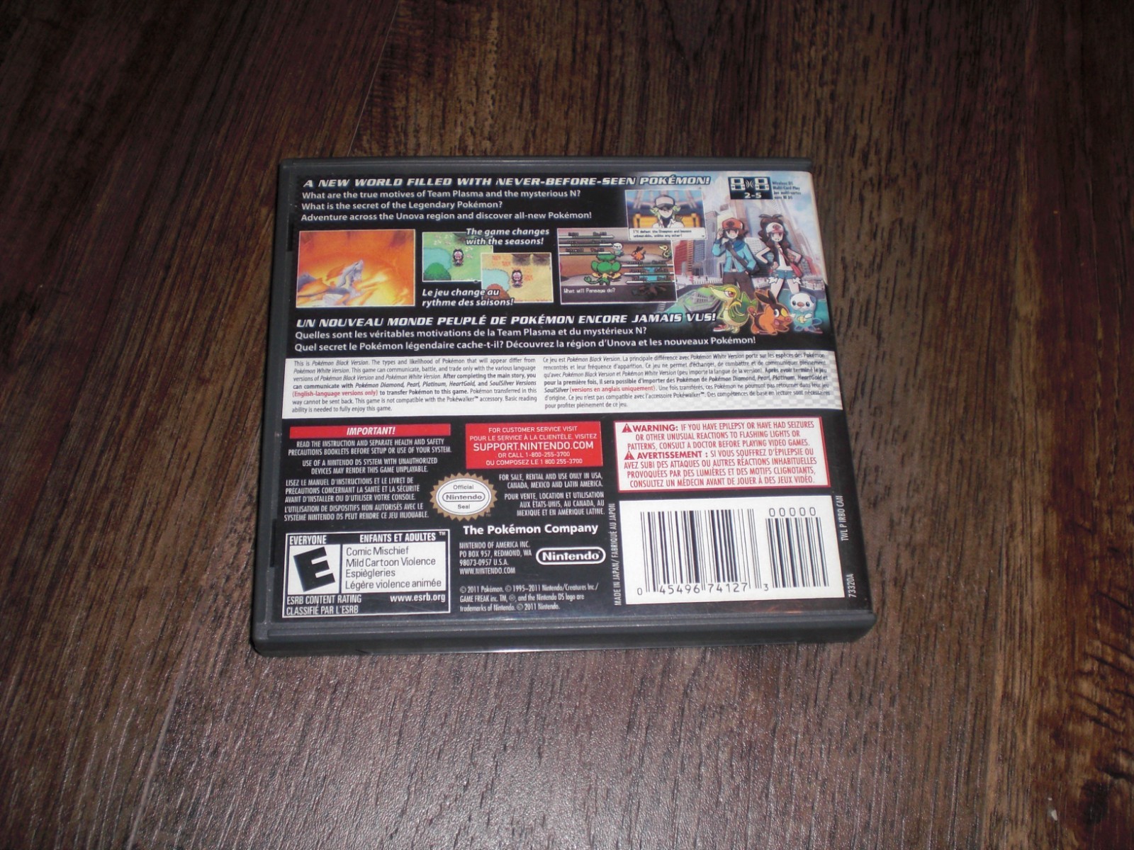 Pokemon Black Version 1 AUTHENTIC GENUINE Nintendo DS 3DS 2DS XL Missing Manual